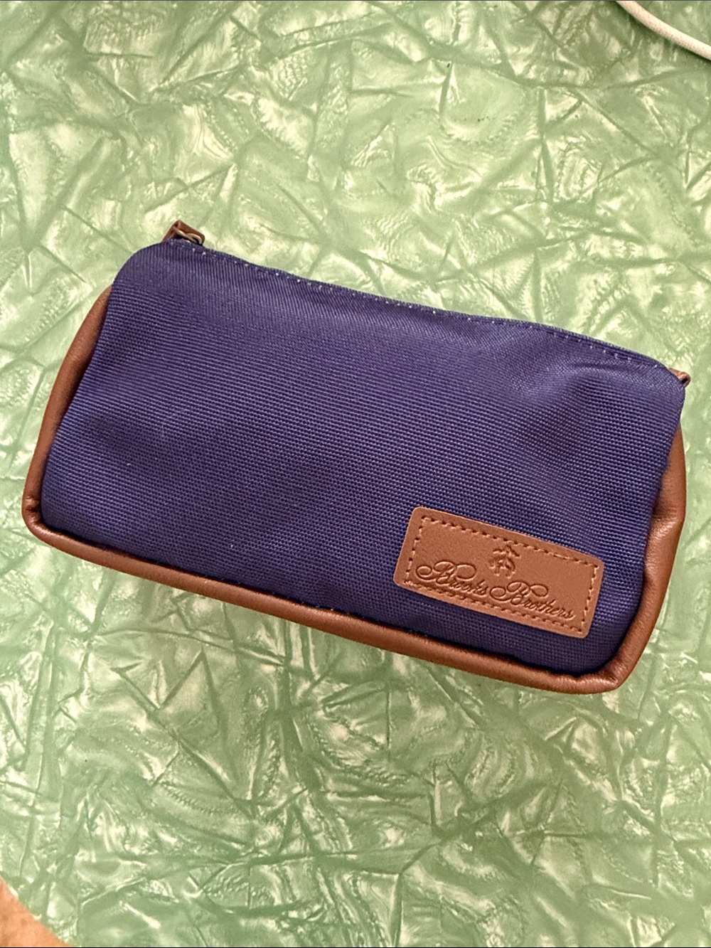 Brooks Brothers x UnitedNavy Canvas and Brown Trim Toiletry Bag